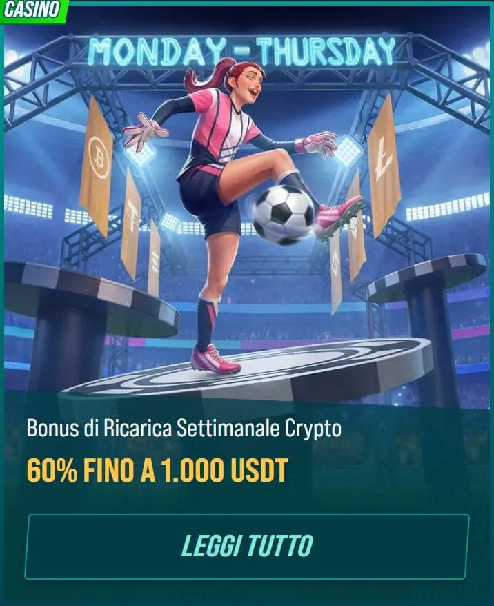 08 bonus di ricarica settimanale crypto